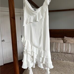 NBD White Satin Dress